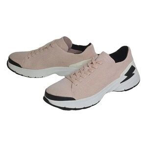 Men’s Neil Barrett Knit Bolt Lace-Up Sneakers in Pink Size 45